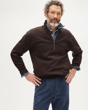 J.Crew '83 Fleece Quarter-Zip Sweatshirt - Black