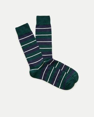 J.Crew Striped Piqué Socks - Blue