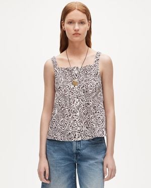 J.Crew Smocked Crinkle Tank Top - Multicolor