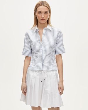 J.Crew Eleanor Slim-Fit Elbow-Sleeve Shirt - White