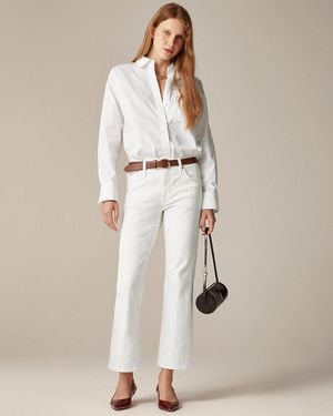 J.Crew Petite Mid-Rise Kickout Jean - Natural