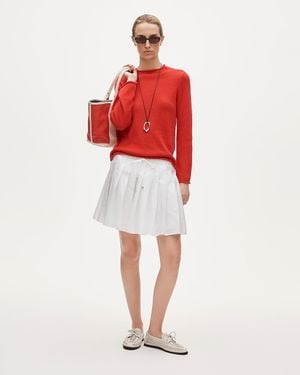 J.Crew Tall Drawstring Pleated Mini Skirt - Red