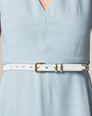 J.Crew Thin Suede Belt - Blue