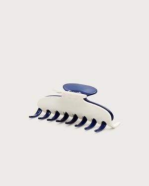 J.Crew Two-Tone Claw Hair Clip - White