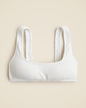 J.Crew Scrunchie Squareneck Bikini Top - Natural