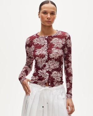 J.Crew Stretch Lyocell-Blend Cardigan - Red