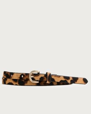 J.Crew Skinny Calf Hair Belt - Brown