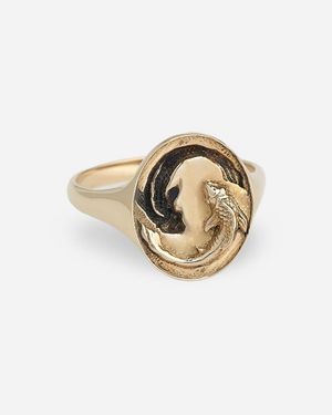J.Crew Talon Jewelry Zodiac Signet Ring - White