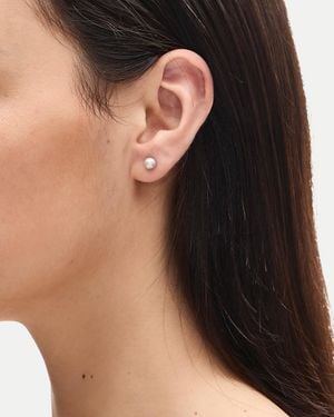 J.Crew Freshwater Pearl Stud Earrings - Black
