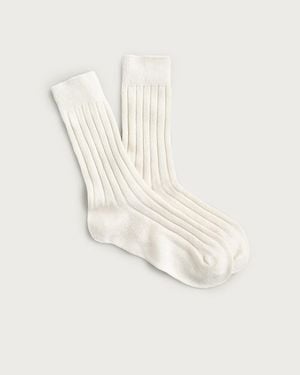 J.Crew Cashmere-Blend Trouser Socks - White
