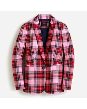 J.Crew Parke Blazer In Pink Stewart Tartan - Red