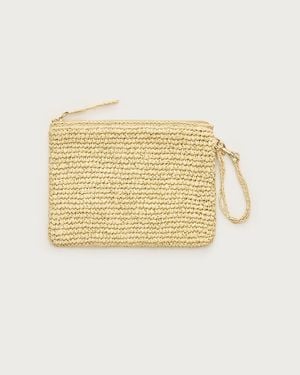 J.Crew Paper Straw Pouch - Natural