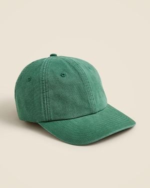 J.Crew Washed Canvas Baseball Cap - Green