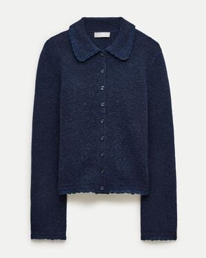 J.Crew Pointelle Cardigan - Blue