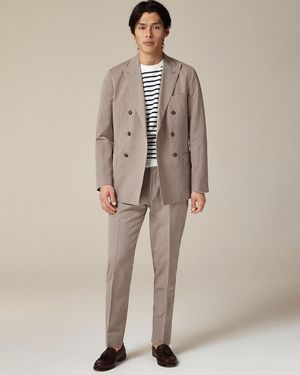 J.Crew Ludlow Slim-Fit Double-Breasted Suit Jacket - Natural