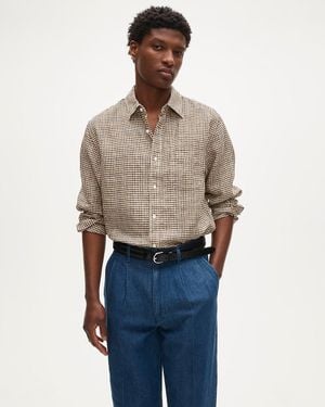 J.Crew Linen Point-Collar Shirt - Blue