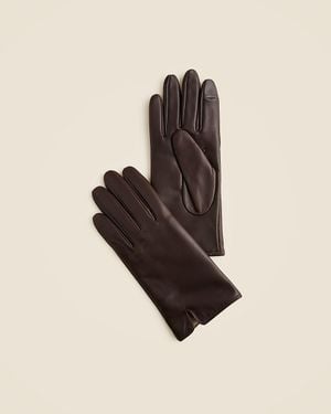 J.Crew Leather Tech-Touch Gloves - Natural
