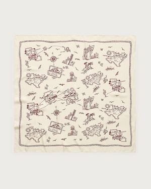 J.Crew Oversized Silk Bandana - Natural