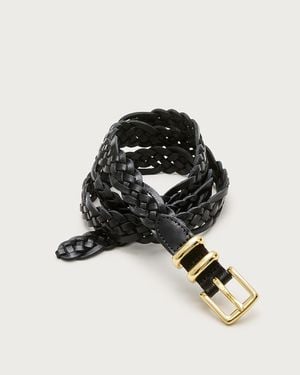 J.Crew Skinny Braided Belt - Black