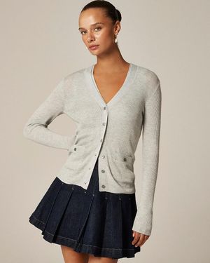 J.Crew Cashmere-Silk Blend Cardigan - Natural