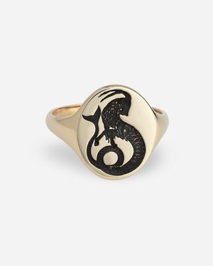 J.Crew Talon Jewelry Zodiac Signet Ring - White