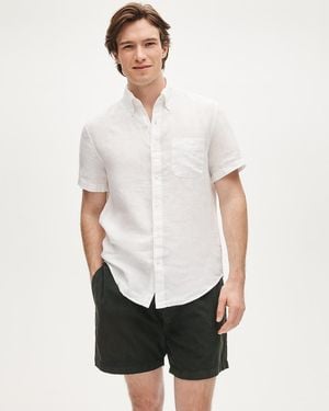 J.Crew Short-Sleeve Baird Mcnutt Irish Linen Shirt - White