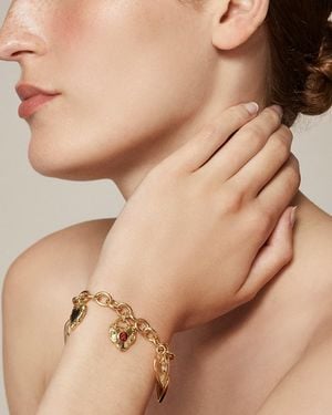 J.Crew Heart Charm Bracelet - Natural