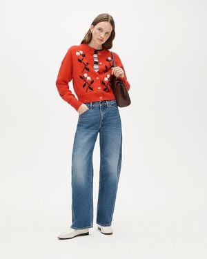 J.Crew Petite Zoe Barrel-Leg Jean - Blue