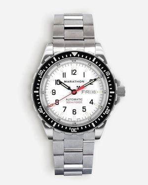 J.Crew Marathon Watch Company Arctic-Edition Jumbo Day/Date Automatic With Stainless Steel Bracelet - Metallic
