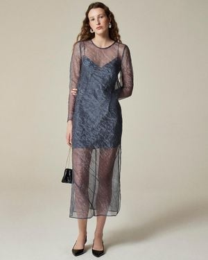 J.Crew Collection Layered Sheath Dress - Blue