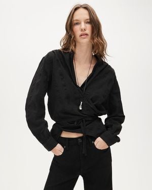 J.Crew Wrap Top - Black