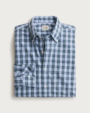 J.Crew Tall Secret Wash Cotton Poplin Shirt - Blue