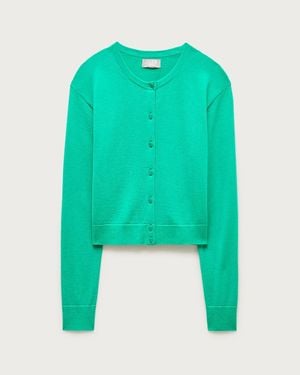 J.Crew Featherweight Cashmere Cardigan - Green
