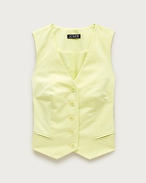 J.Crew Shrunken V-Neck Vest Top - Yellow