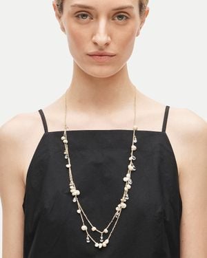 J.Crew Layered Shell Chain Necklace - Black