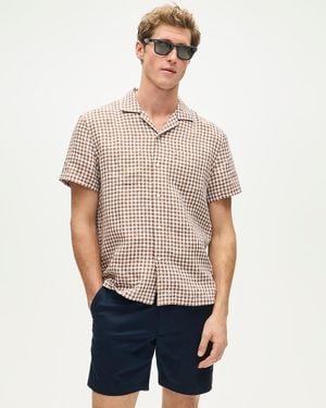 J.Crew Short-Sleeve Linen Camp-Collar Shirt - Natural