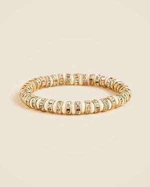 J.Crew Striped Crystal Bracelet - Natural