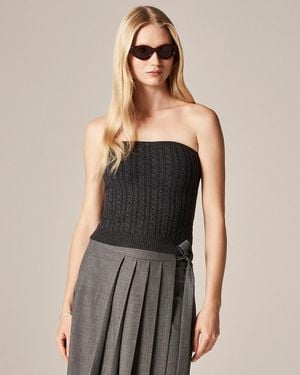 J.Crew Cable-Knit Tube Top - Black