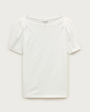 J.Crew Vintage Jersey Puff-Sleeve T-Shirt - Natural