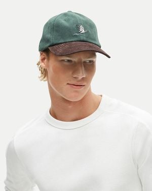 J.Crew Wallace & Barnes Embroidered Canvas Cap With Corduroy Brim - Gray