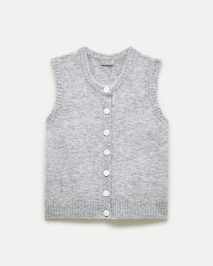 J.Crew Button-Front Vest - Gray
