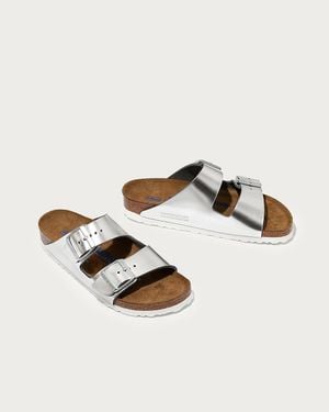 J.Crew Birkenstock Arizona Soft Footbed Sandals - Metallic