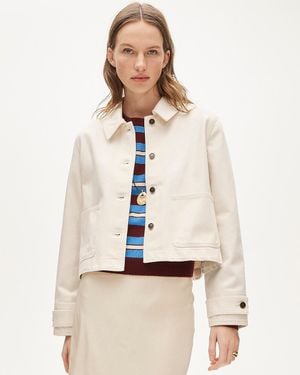 J.Crew Cropped Barn Jacket - Natural