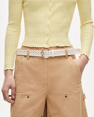 J.Crew Open-Weave Classic Belt - Natural