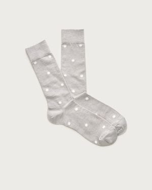 J.Crew Polka-Dot Socks - White