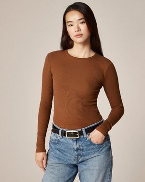 J.Crew Perfect Rib Long-Sleeve T-Shirt - Blue