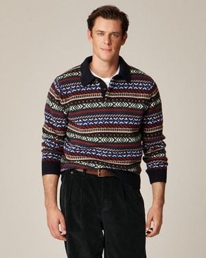 J.Crew Fair Isle Sweater-Polo - Black