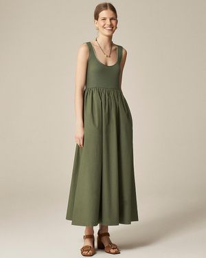 J.Crew Scoopneck Mixy Dress - Green