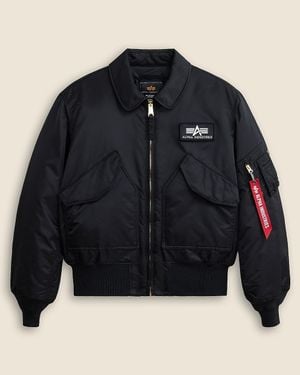 J.Crew Alpha Industries Cwu 45/P Heritage Bomber Jacket - Blue