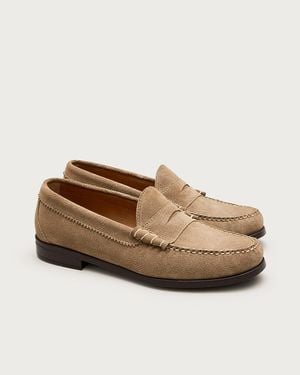 J.Crew Camden Suede Loafers With Rubber Soles - Brown
